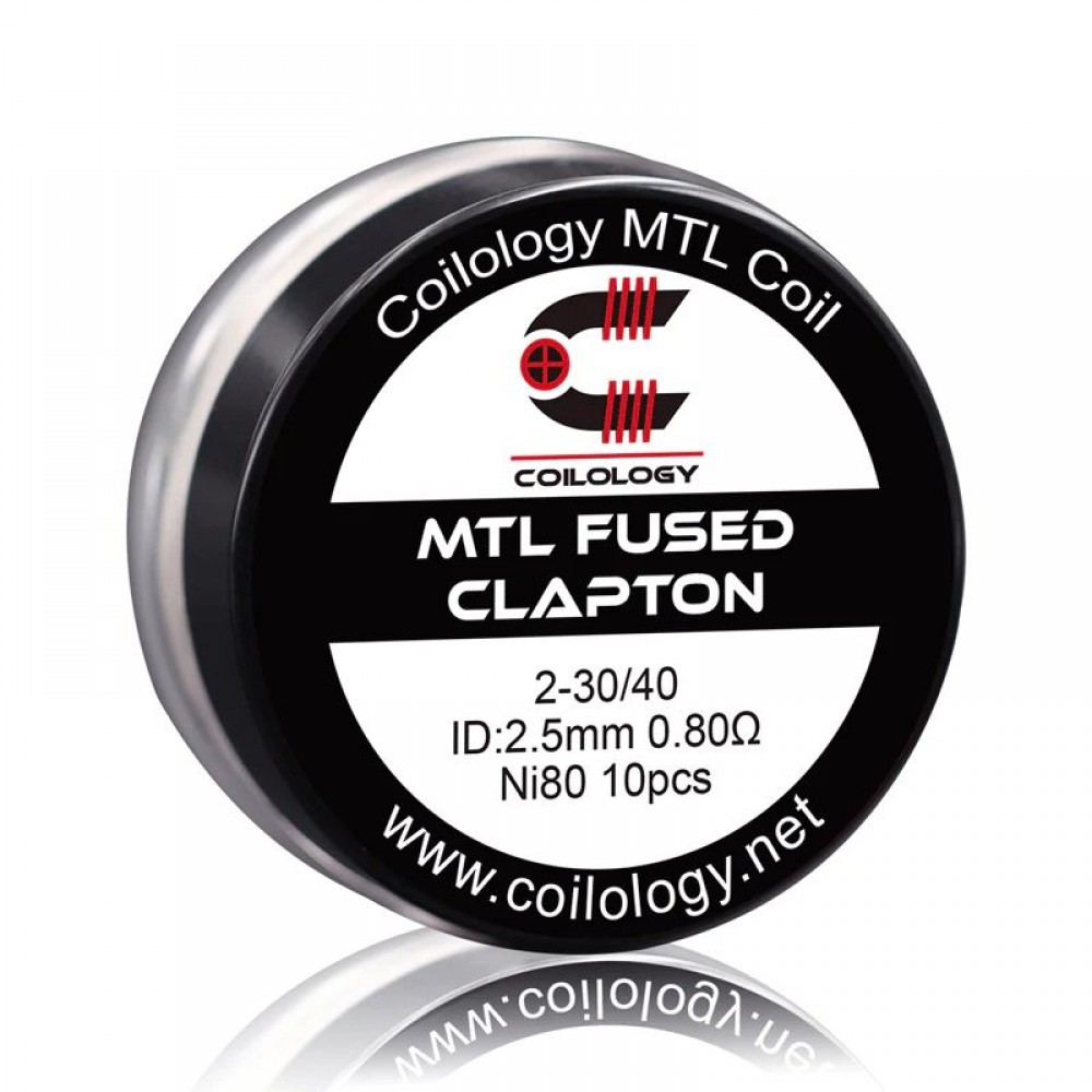 Coilology Ni80 MTL Fused Clapton Prebuilt Coils 0.8Ohm 10pcs