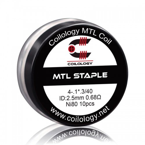 Coilology Ni80 MTL Staple Prebuilt Coils 0.68Ohm 10pcs