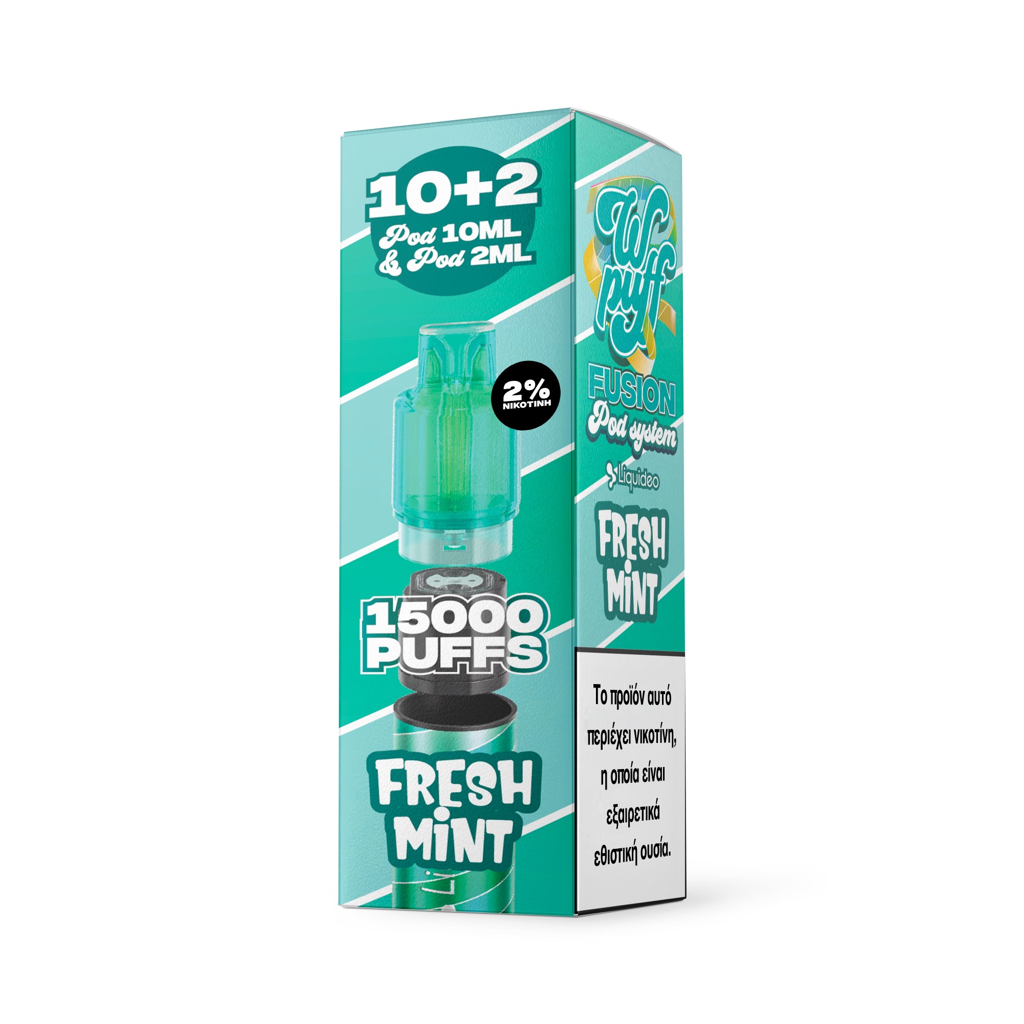 Liquideo Wpuff Refill Pod 10+2ml Fresh Mint