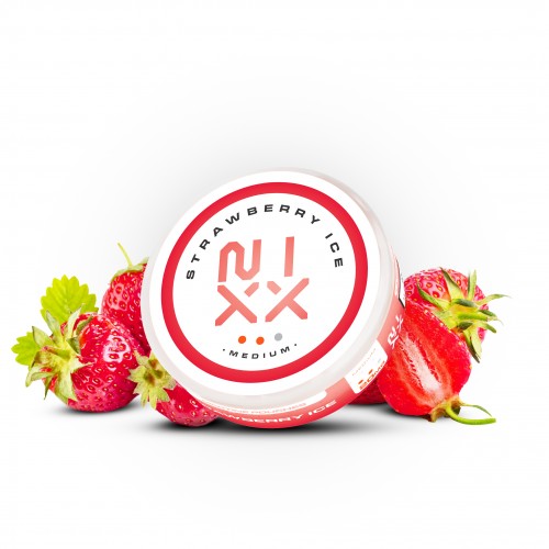 NIXX Nicotine Pouch Slim Strawberry Ice 20mg/g 24pcs