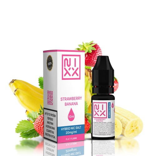 NIXX Strawberry Banana Salt E-Liquid 10ml