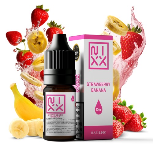 NIXX Strawberry Banana Salt E-Liquid 10ml